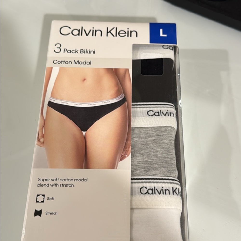 Calvin Klein Women's Underwear 3-Pack - Black, Gray, White